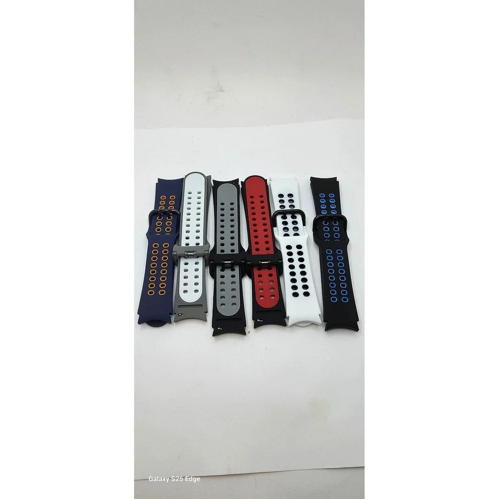 6 Pack Silicone Sport Bands for Samsung Galaxy Watch 4 & Classic 40 42 44 46mm